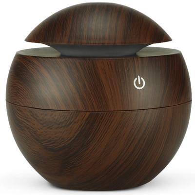 Umidificador Ustrasound 130ML Grão de Madeira Escura Mini Umidificador USB para Quarto Escritório Hotel 2W