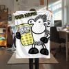 1PC Custom Name sheepworld Patterned Flannel Blanket Suitable For All Seasons for Home Decor Warmth and Comfort Gifts Holiday Present