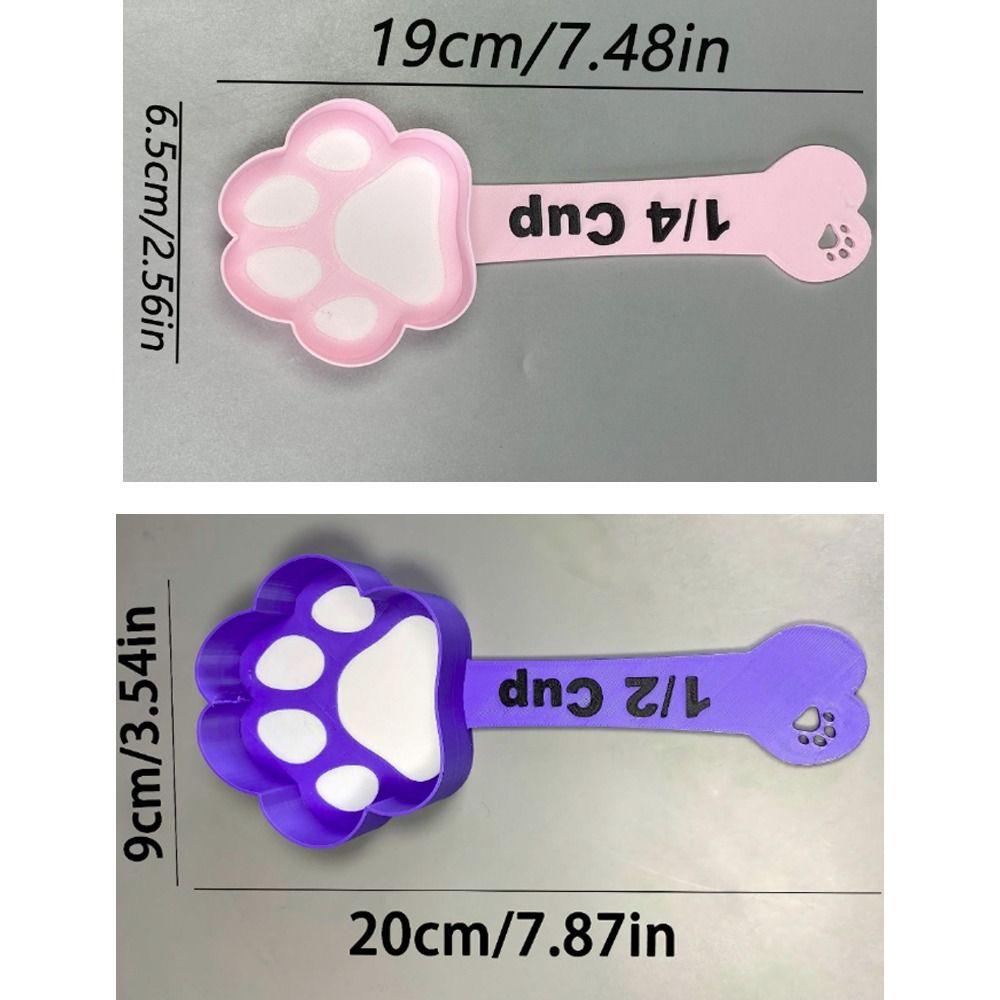 Creative 3D Printed Pet Feeding Spoon Non-Slip Food Grade Paw Shaped Pet Food Scoop Portable Plastic Cat Feeding Scoop Travel