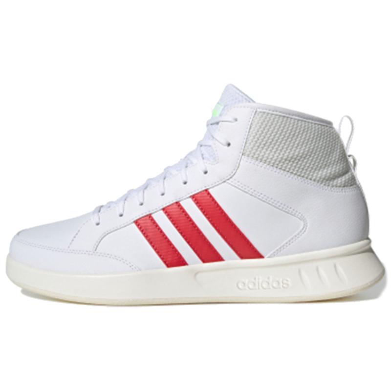 Adidas Court80s Mid High Top Casual Skate Shoes Unisex White Red Gray Sneakers EG8440
