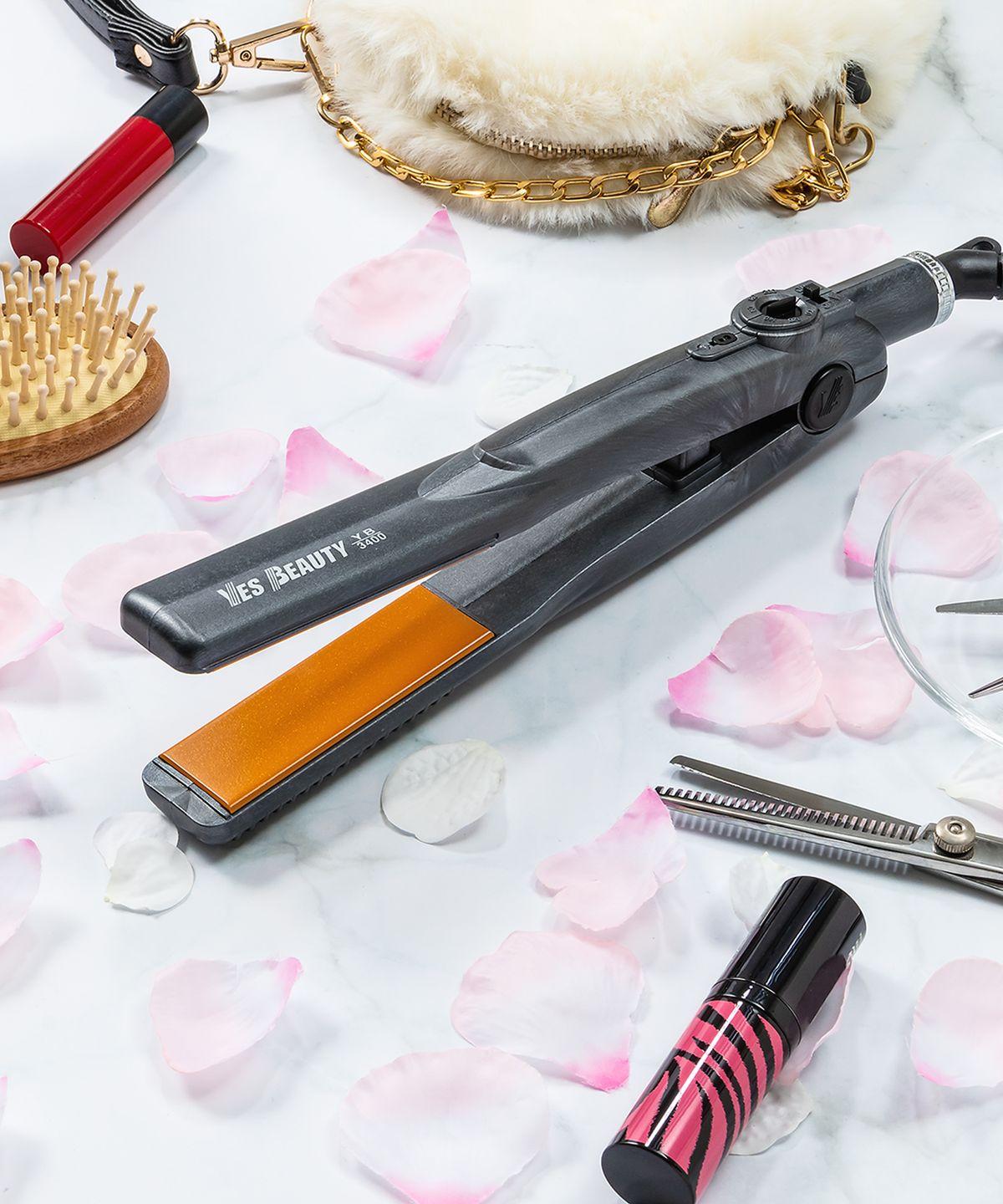 Professional Salon Hair Protection Iron YB-3400 Gold (Ceramic) M
