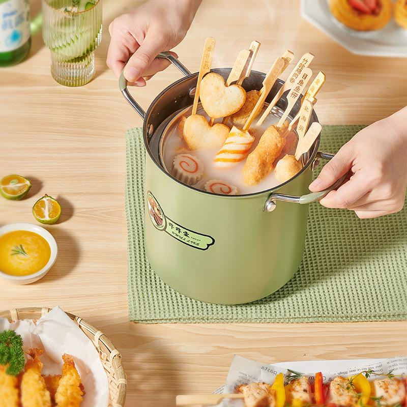 Mini fritéza na polévku 3 litry z nerezové oceli s víkem na sítko na olej