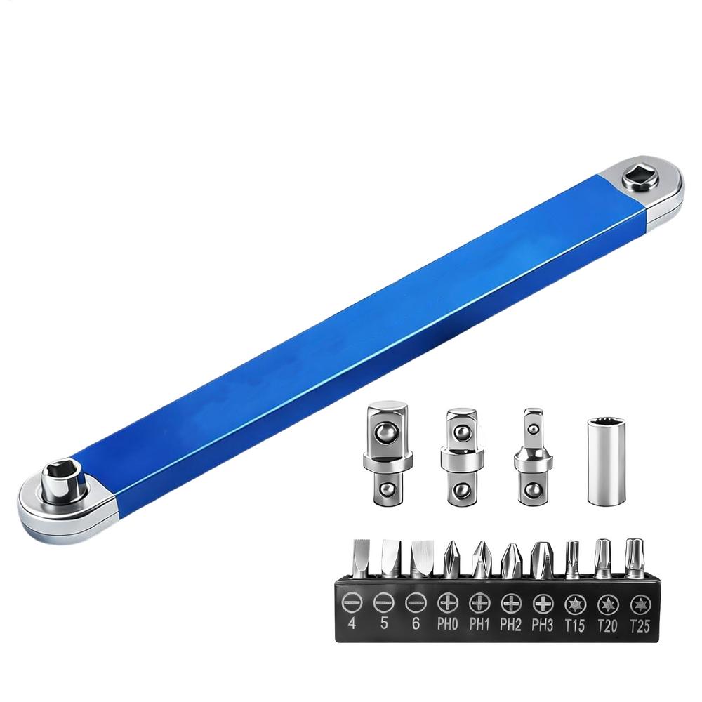 NEW Offset Extension Wrench Slim With 1/4 Inch 3/8 Inch Adapter Offset Extension Wrench For Tight Spaces For Professionals