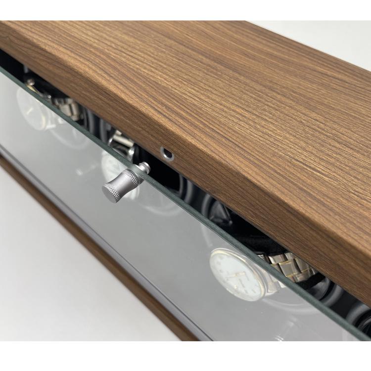 Black Walnut 4-Watch Automatic Watch Winder with Color Box
