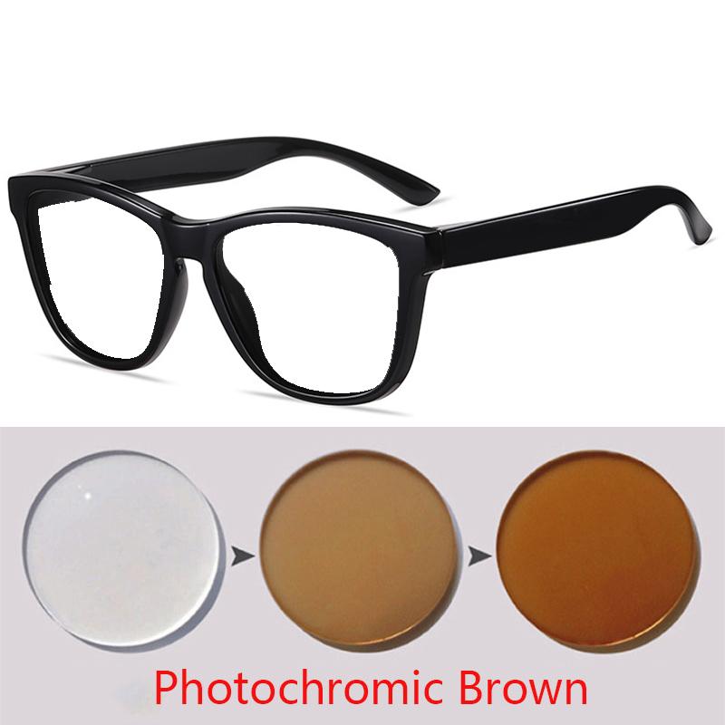 Anti-Glare Minus Lens Prescription Square Sunglasses Men Metal Uv400 Driving Goggle 0 -0.5 -0.75 -1.0 To -6.0