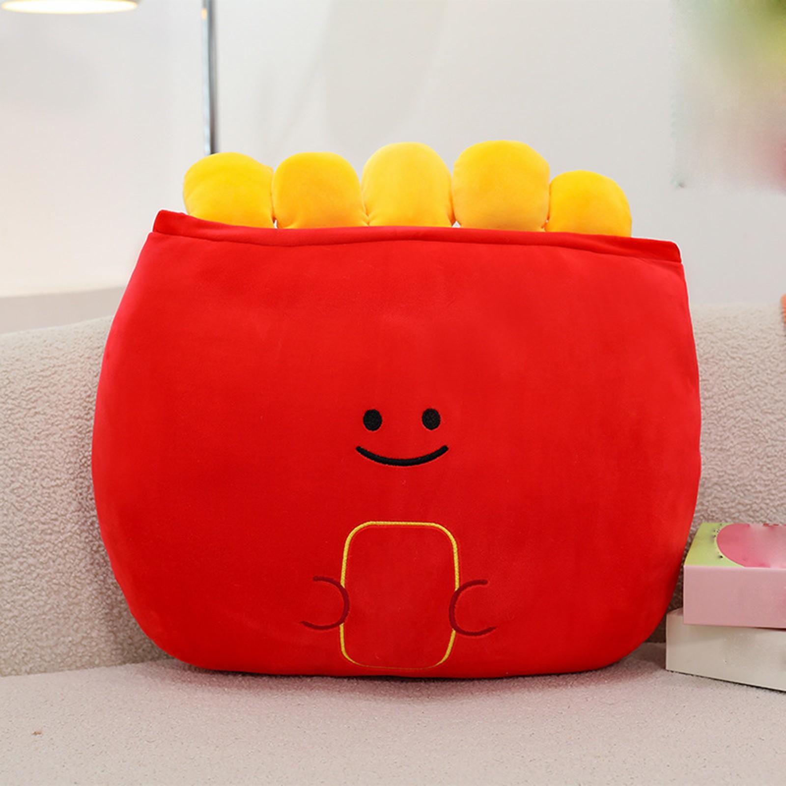 

Новые мультяшные картофель фри, плюшевые игрушки, декоративные подушки, куклы, гамбургеры, капибары и тканевые куклы в качестве подарков на день рождения для девочек One Size