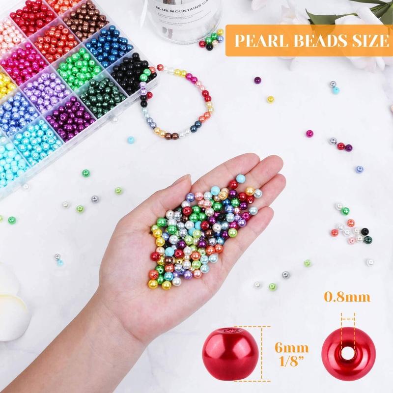 1680Pieces 6MM Bracelets Beads Making Set Beads Assortments Kit   Spacer Beads for Adult DIY Bracelet Earring Necklace