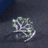 Huitan Live Tree Shaped Cocktail Party Women Ring Fresh Stylish Birthday Pleased Gift For Women Fashion Adjustable Open Rings