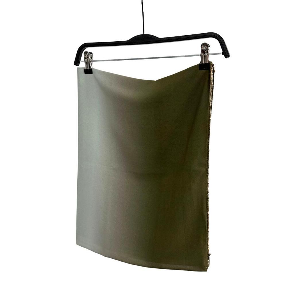 Gradient Pearl Chiffon Beaded Chain Long Scarf - Hui Muslim Malay Middle Eastern Headscarf