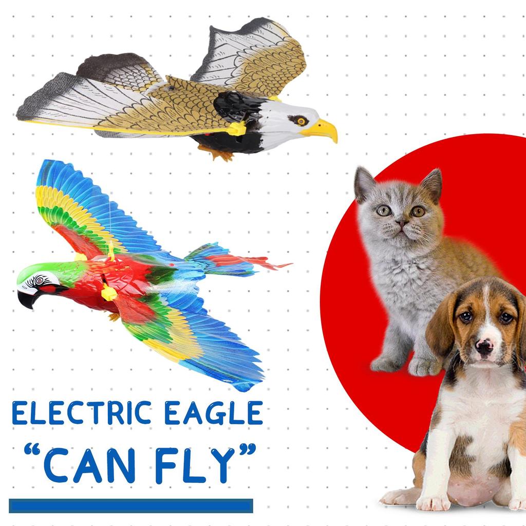 Cat Dog Toy Eagle Parrot Luminous Music Hanging Line Eagle Hanging Toy Flying Eagle Bird Rod Li L1P9