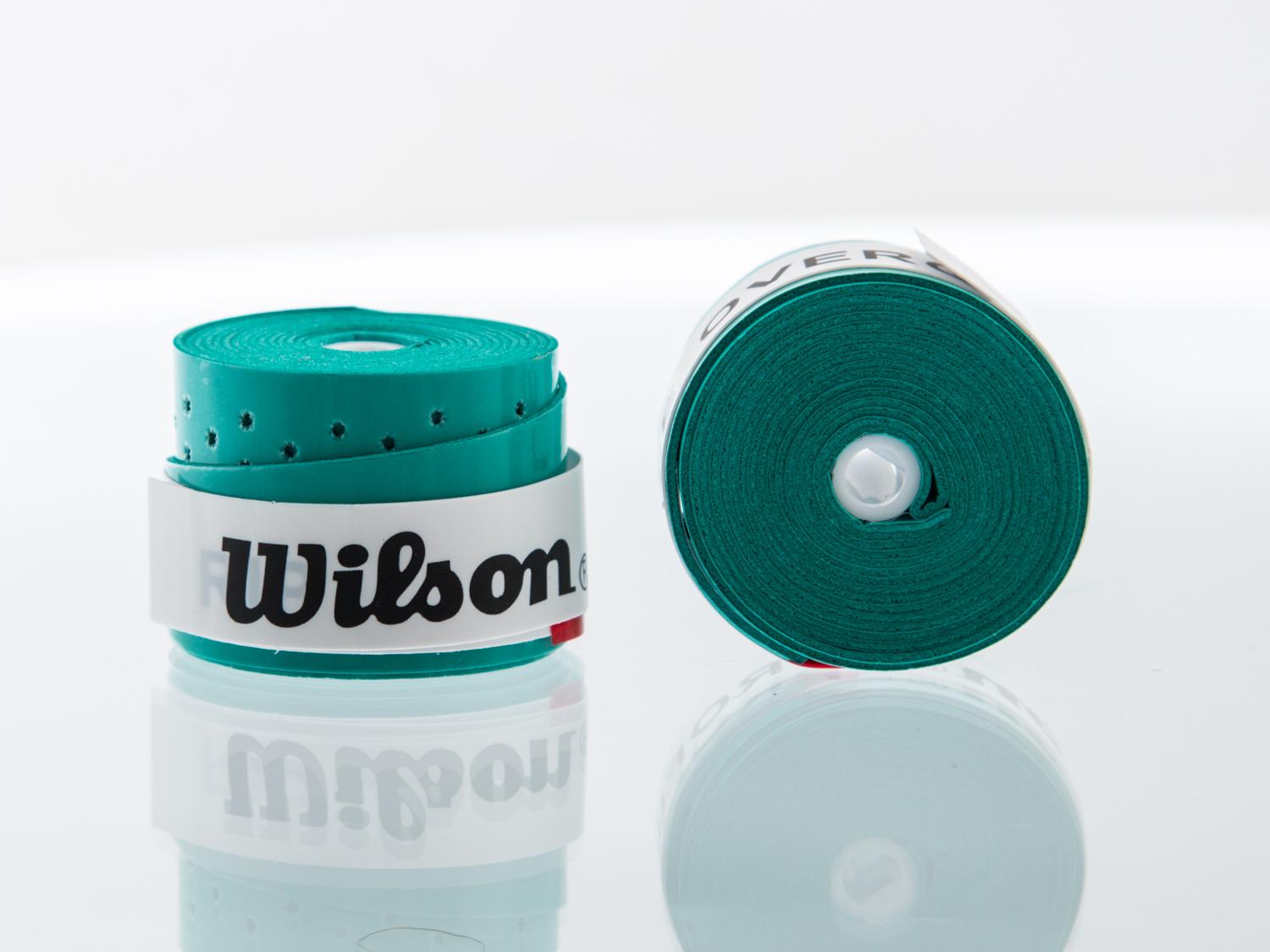 Wilson Overgrip Adhésif Perforé Poignée de Tennis - Turquoise