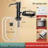 Space Aluminum Quick-Install Soap Dispenser with Extension Rod for Sink or Vegetable Washing Basin.