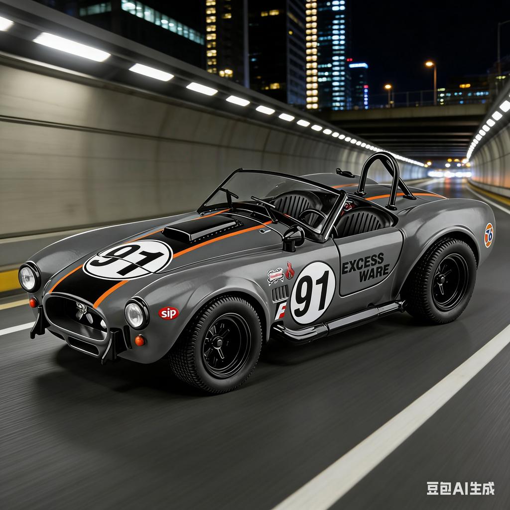 1:22 Cobra Replica Edition Die-cast Retro-Automodell mit Rückziehfunktion und Soundeffekten