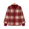 Women's Velvet Thick Coat with Half-high Collar, Winter Knit Two-piece Set for Middle-aged and Elderly Mothers