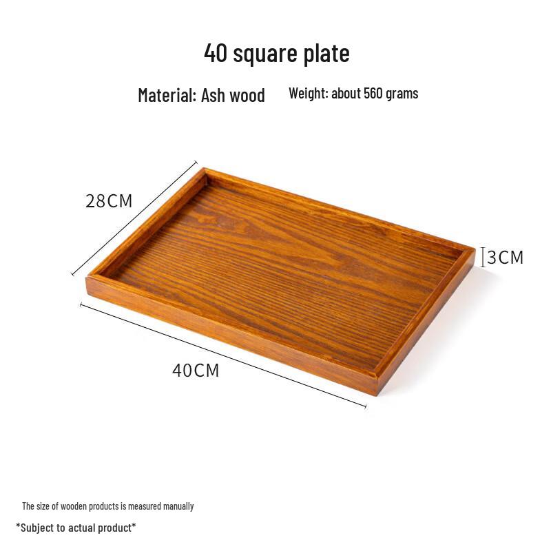 Rechteckiges Serviertablett aus Massivholz