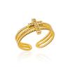 Cross European and American multi-layer niche fashion high-end adjustable ring for women