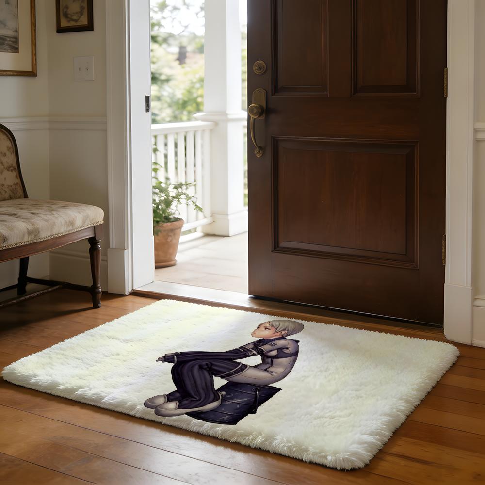 Floor Mat Soft Flannel Rug Non-Slip Absorbent Mat for Bathroom Bedroom Home Decor Anime L-Last E-Exile