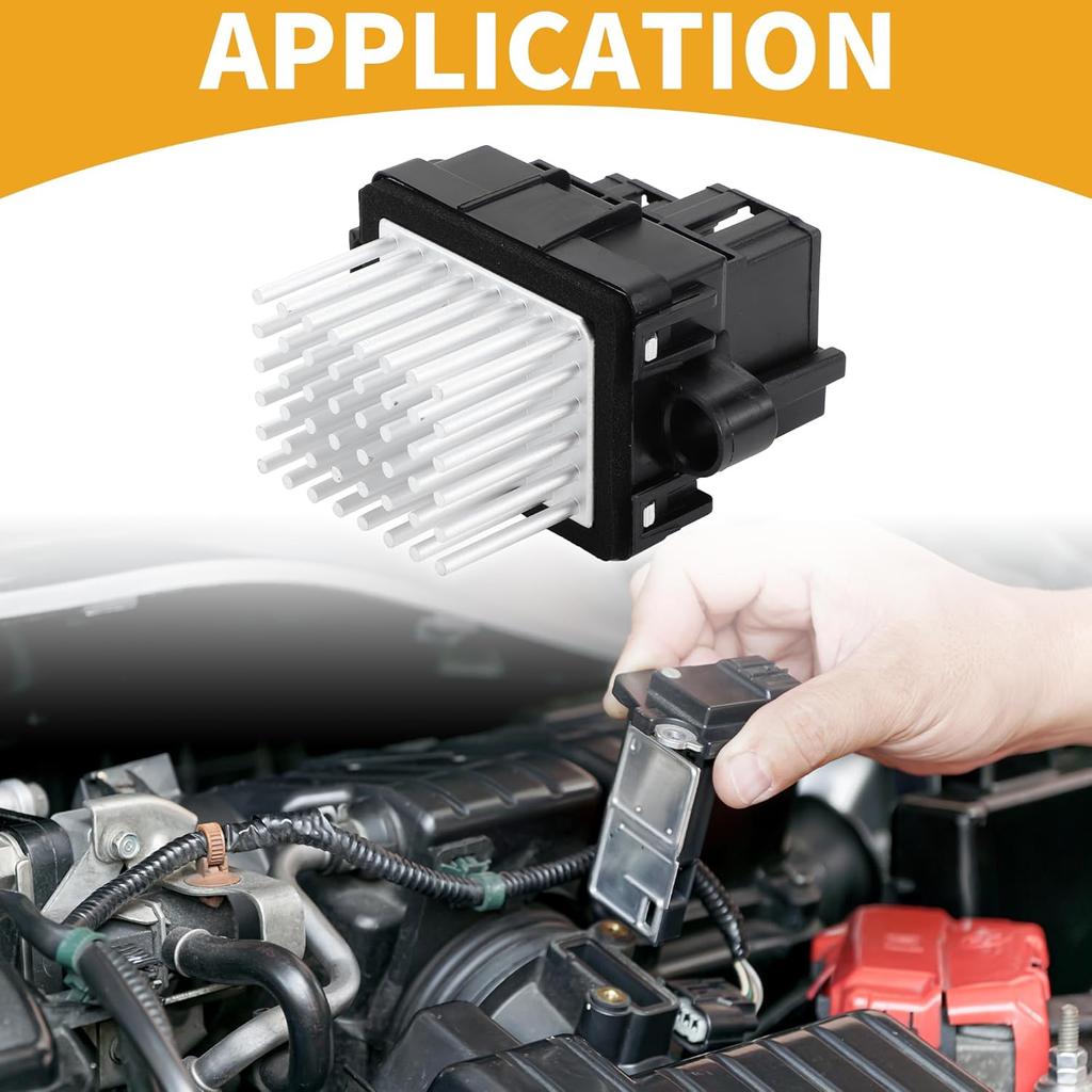 HVAC Blower Motor Resistor No.13598090 Heater Blower Resistor for Buick Enclave 13-20 for Jeep Grand Cherokee 11-13 for Chrysler 300 Metal ABS Black