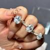 Marstone 1-3CT Oval Moissanite Diamond D VVS1 Oval Women's Ring 925 Sliver 18k White Gold Engagement Rings Top Quialty Rings for Women