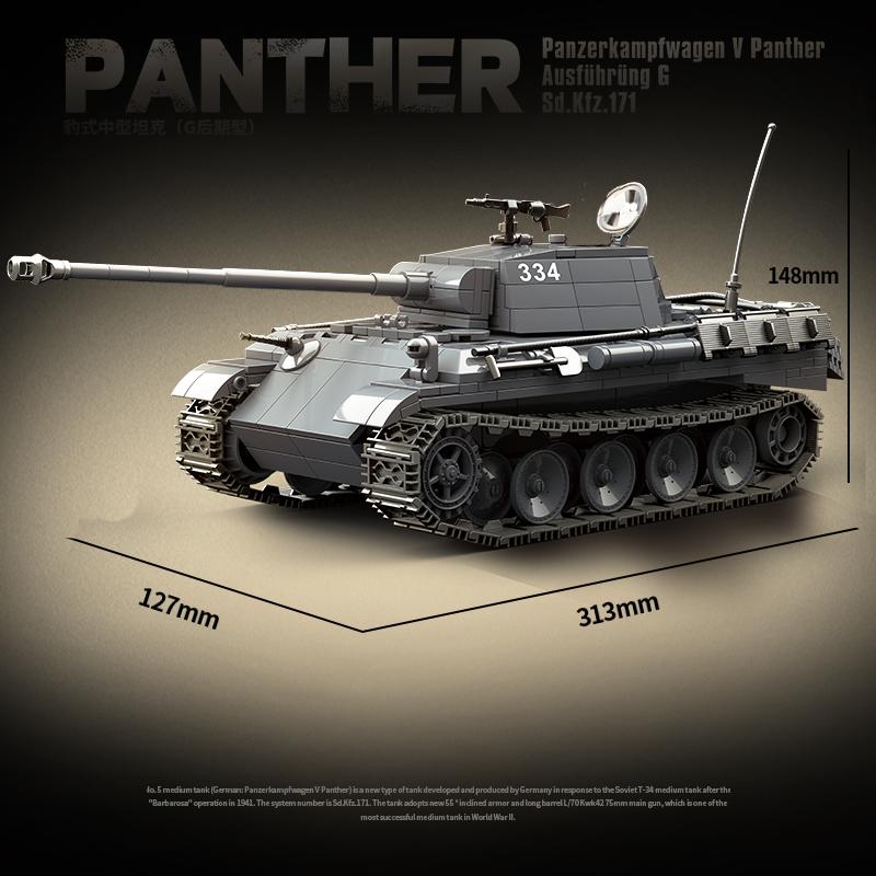 Deutschland Serie Leopard Mittlerer Panzer G Spät   Panzer Militär Serie WW2 Panzer Bausteine  Steine Modell Set Spielzeug für Kinder Geschenke