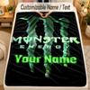 FlaneldeckeMonster Energy Benutzerdefinierter Name Text Personalisierte Weiche Warme Überwurfdecke Heimdekoration Geschenk