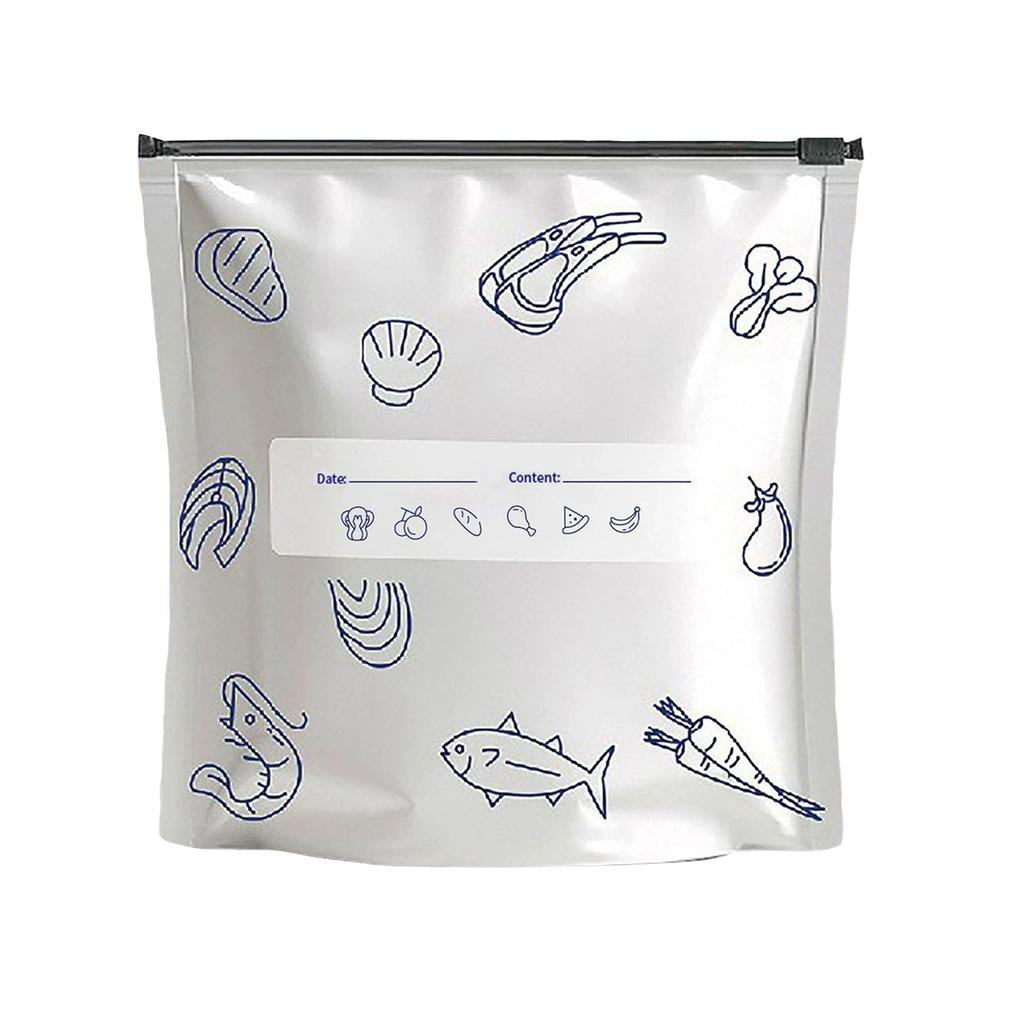 Reusable Aluminum Foil Sealable Storage Bags  Household Daily Labeled Fresh Keeping Bag