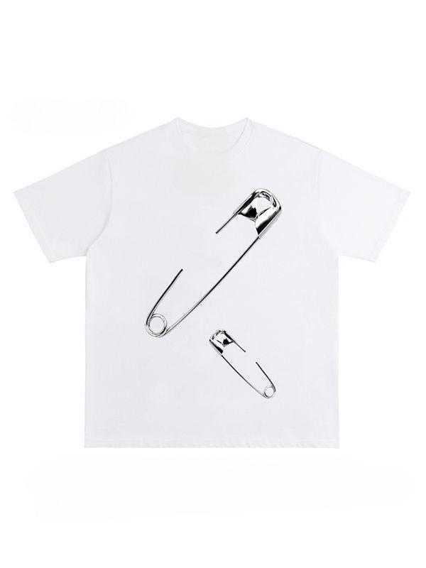 

Pin Graphic Unisex Cotton T-shirt Tee Casuai Short Sleeve Crewneck Top Fashion Streetwear Graphic T Shirts Kpop Y2k Top S