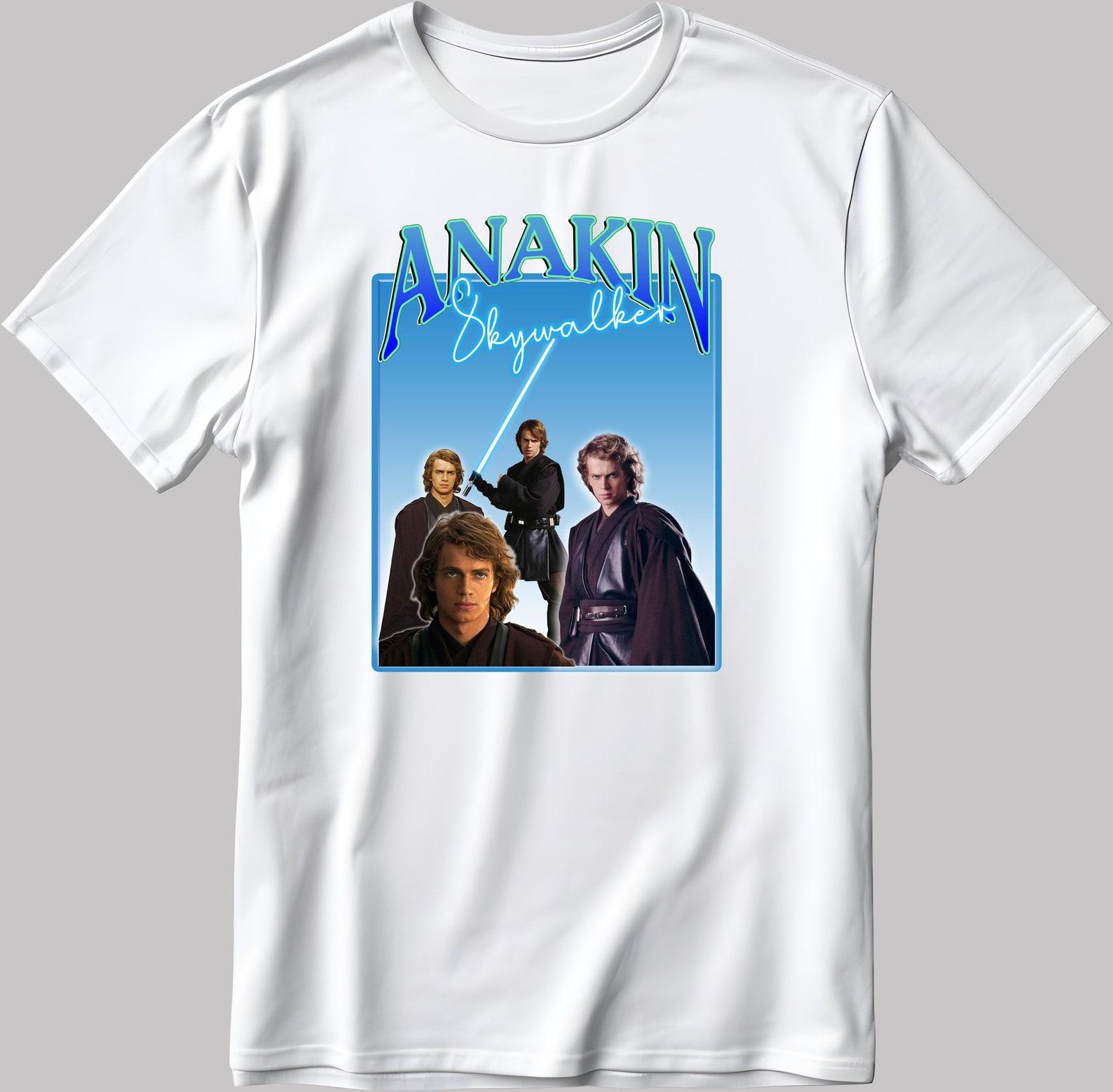 Famous Figure Anakin Skywalker, Short Sleeve White-Black Men s / Women s T-Shirt G807 XL