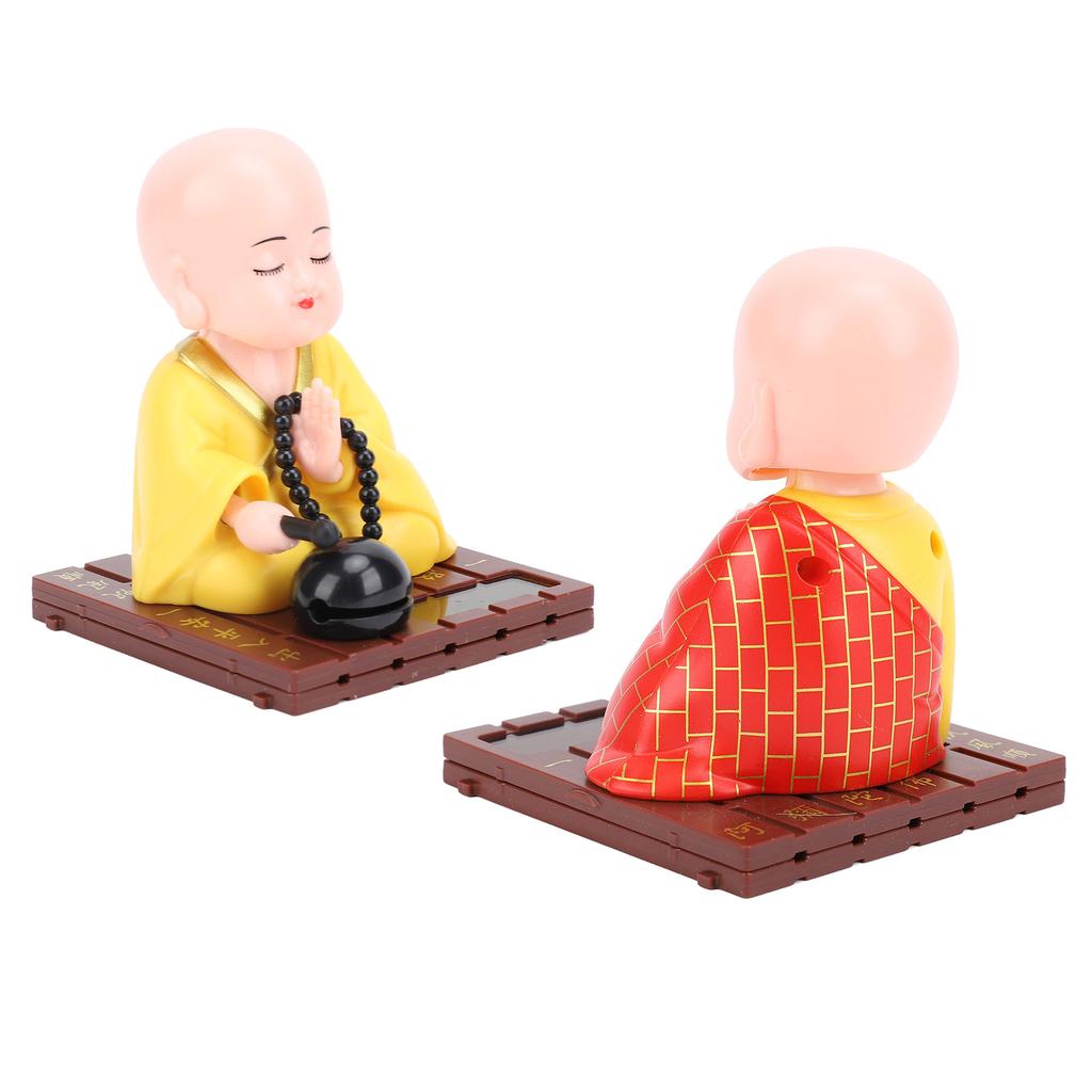 Solar Kleine Mönchsfigur Lustiges Nickendes Lichtsensor Energiesparend Solar Kleine Mönchsornament für H