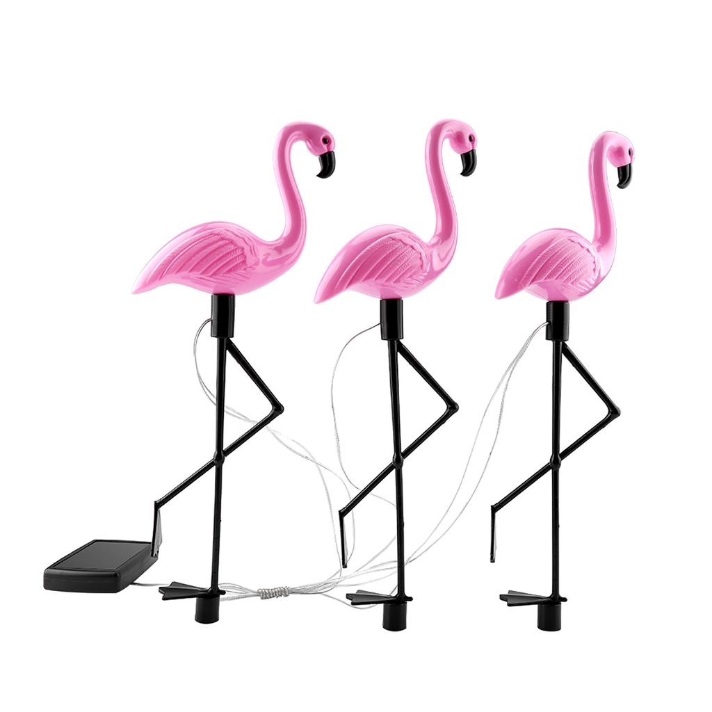 3 In 1 LED Flamingo Solar Power Light for Outdoor Waterproof Yard Garden Lawn Lamp
