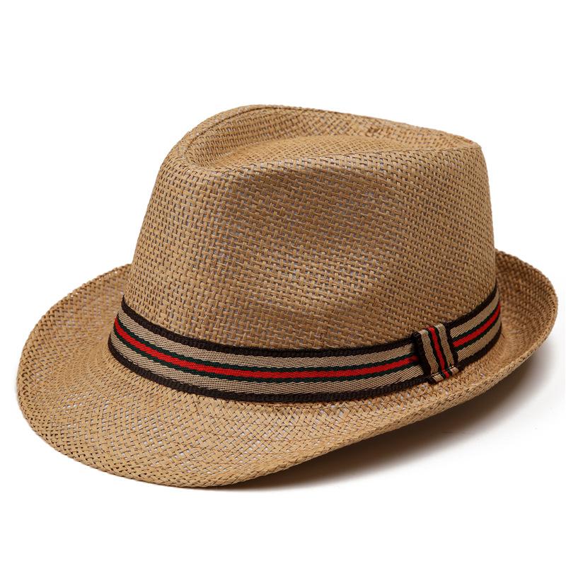 British jazz hat men's spring and summer new outdoor travel sunscreen sunshade beach hat women's breathable fashion straw hat top hat