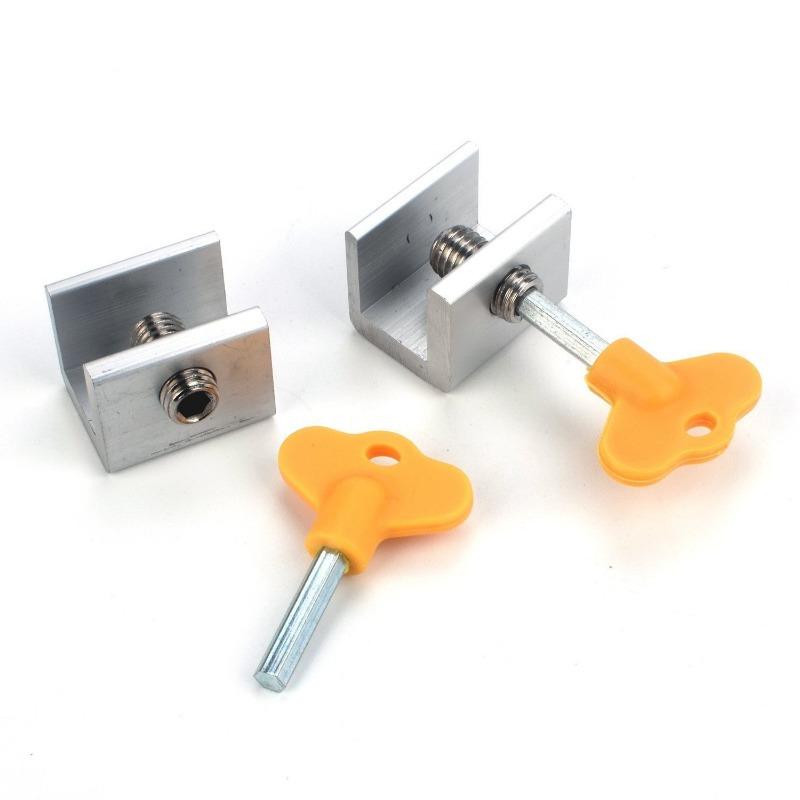 1Pc Adjustable Sliding Window Aluminum Alloy Stop Lock, Security Door Frame Lock Home Office Security Lock, Window