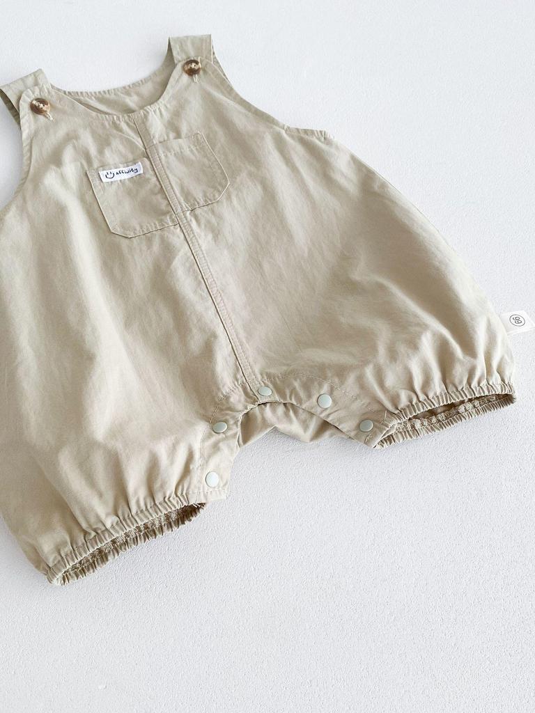 2025 Korean Summer Baby Overalls Set - Unisex Romper Two-Piece