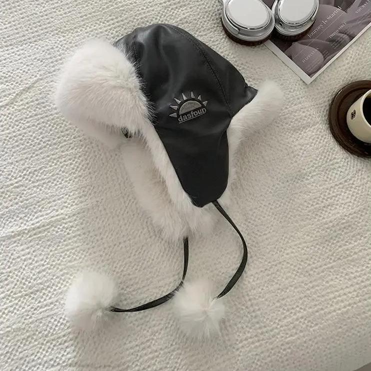 

WTEMPO Осенне-зимняя защита ушей, плюшевые шапки-бомберы, теплые, утолщенные, защищающие от холода, для езды на велосипеде и катания на лыжах, для пар One Size темно серый