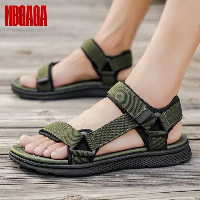 New Men's Outdoor Sandals Non-Slip Hiking Beach Shoes Lightweight Comfortable PU Leather Anti-Slip Soles for Men Summer Fashion