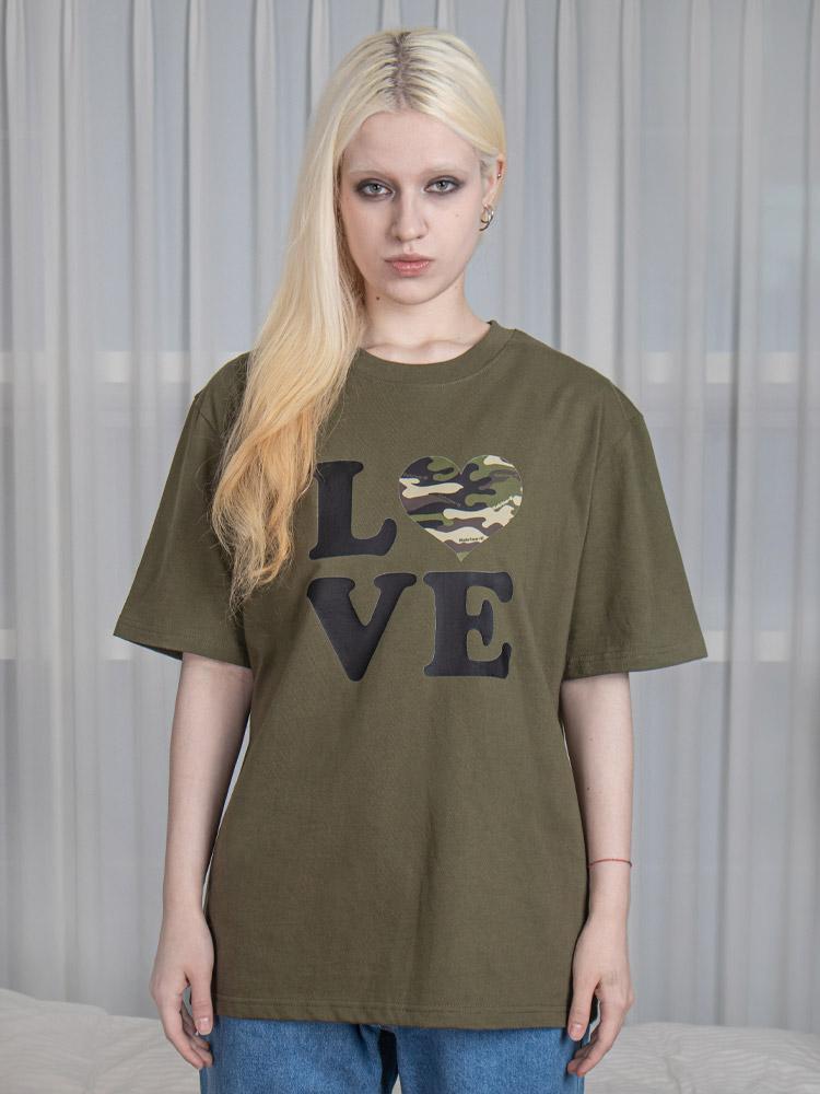 KATRINA K Love Khaki Camo Short Sleeve T-Shirt - 5 Colors