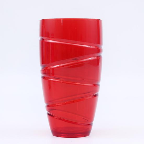 4Pcs Plastic Tumblers Set Reusable Tumbler Glasses with Swirl Design Stackable Water Cups for Garden Picnics Camping BBQs Parties