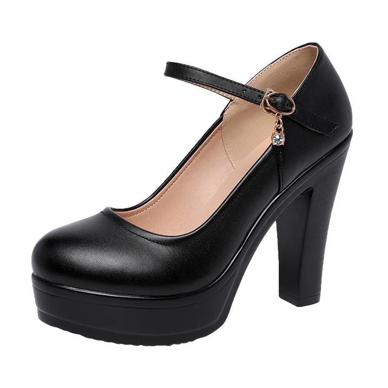 Fashion Small Size 32-43 Shallow Thick Bottom Bride White Silver Wedding Shoes Platform Pumps 2024 Block High Heels Shoes for Model Mom