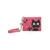 Süße und stilvolle Katzen-Kartenhülle mit Ausziehband, perfekt für Fahrkarten, Schule oder Arbeit. Perfekt als Geschenk. (Rosa)