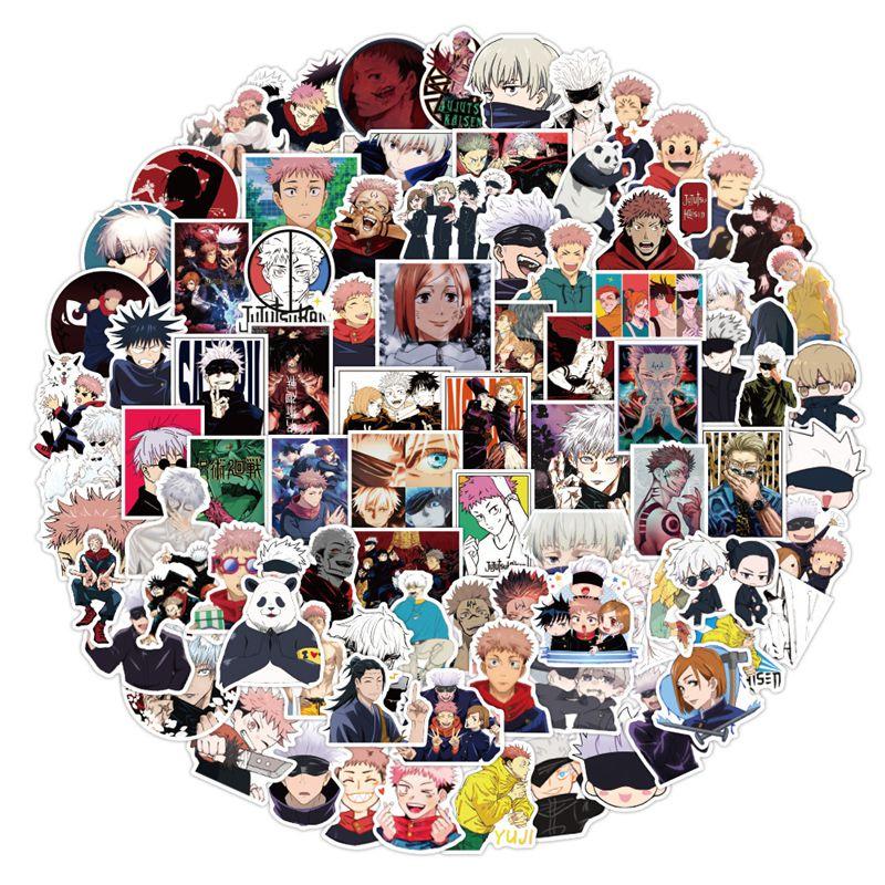 100pcs Vibrant Anime Jujutsu Kaisen Stickers Perfect For Laptops And Skateboards