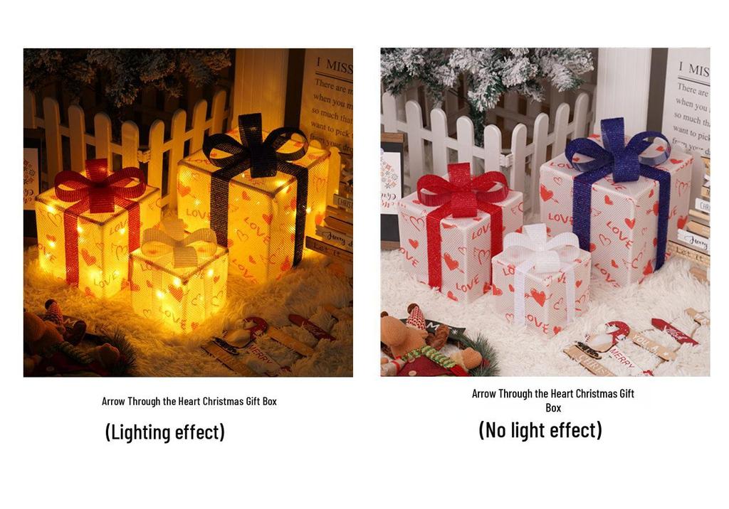 Christmas LED String Lights Gift Set: 3-Piece Decoration for Festive Party Atmosphere