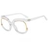 Women Oversized Reading Glasses Men Anti Blue Light Hyperopia Glasses Fashion Unique Round Frames Decorative Eyeglasses Diopter