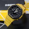 Casio LCD/Pointer Dual Display Series Octagonal Farmhouse Oak Bruce Lee Color Matching Street Retro Waterproof Sports Quartz Movement GA-2110SU-9A