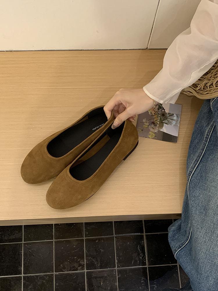 Soft-soled French Single Shoes Women's 2025 Autumn Fashion Flat-soled Evening Shoes with Skirts Mary Jane Doudou Shoes Tide