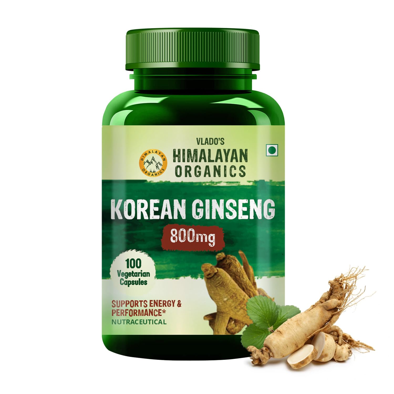 

Капсули корейського червоного женьшеню Panax Vlado s Himalayan Organics 800 мг Extra Strength Енергія Фокус 100 Веганські