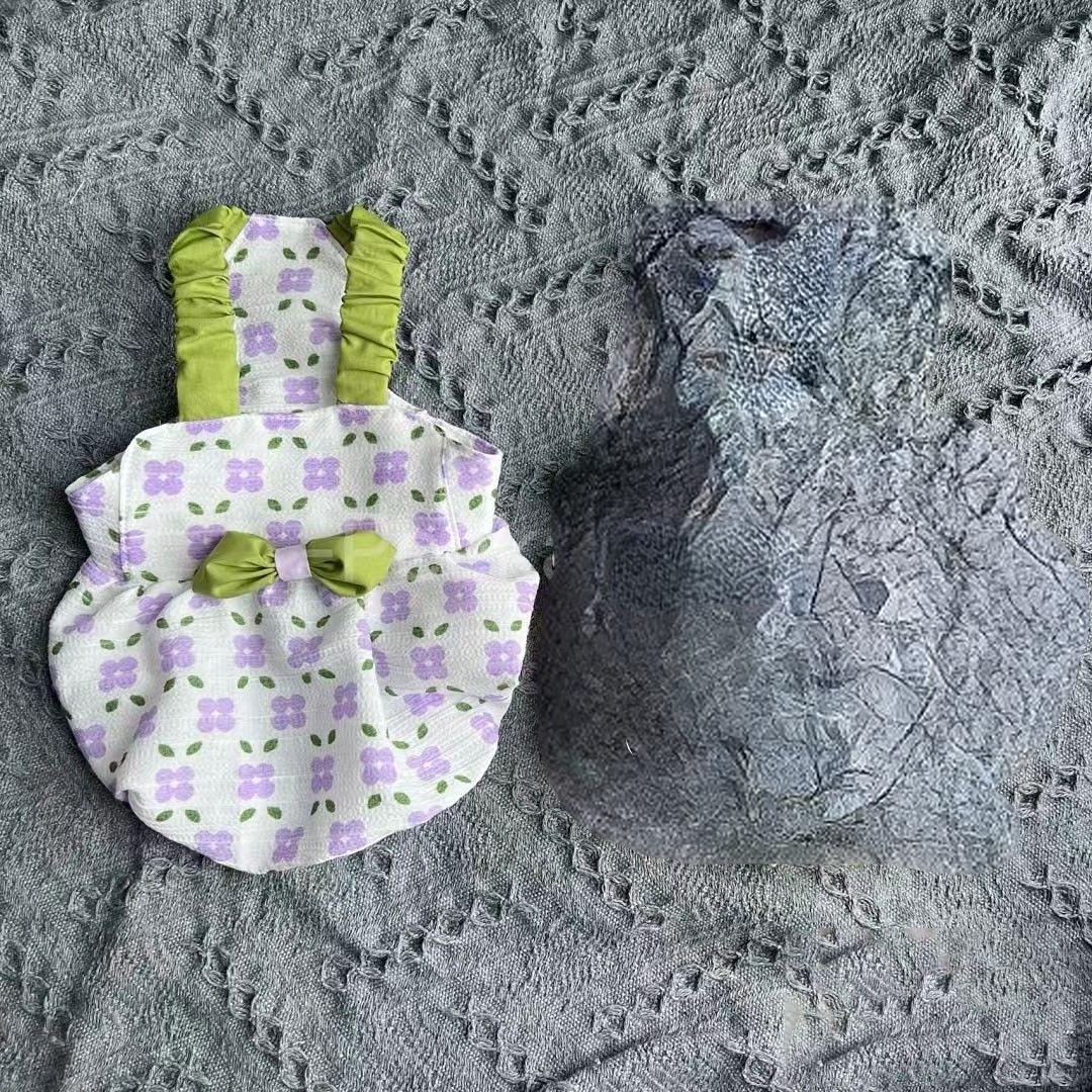 

Платье Pet Flower Pumpkin Group Dog с бантом на ремне, летнее, милое платье принцессы в горошек, платье для щенка, кошки, собаки, одежда для маленьких собак XL