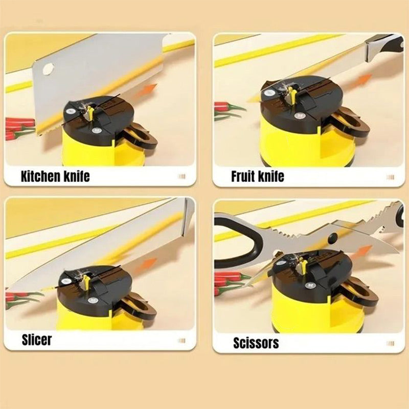 Mini Knife Sharpener with Suction Base Easy And Safe To Sharpens Kitchen Chef Knives Damascus Knives Sharpener