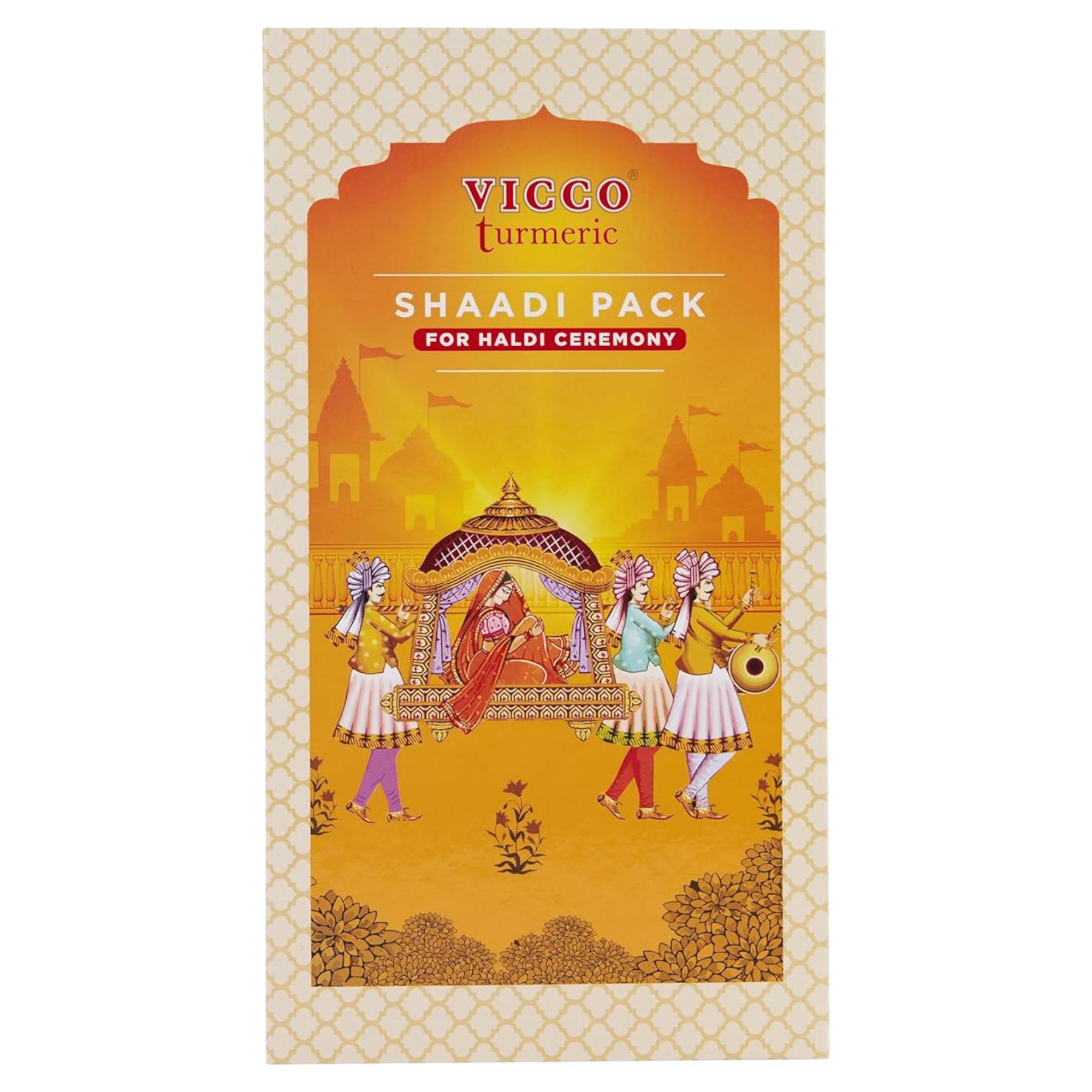 

Крем с куркумой Vicco Shaadi Pack 200 г | Не оставляющая пятен паста халди для сияющей кожи ровного тона | Готовая к использованию аюрведическая паста для всех типов кожи