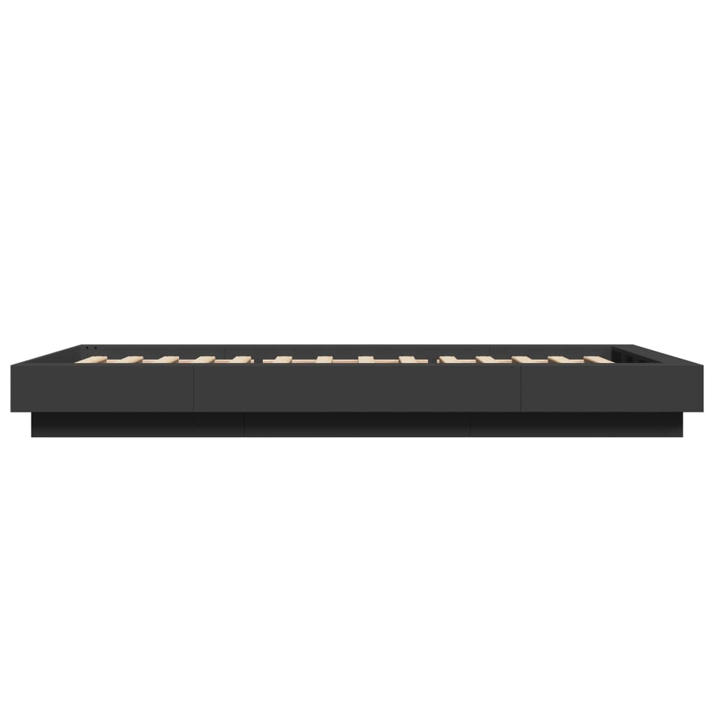 Bed Frame Black 75x190 cm Particleboard