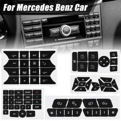 Auto Button Repair Stickers for Mercedes-Benz W204 S204 C204 R172 W218 W212 W176 W246 X204 C207 A207 R231 A/C Radio Door Decals